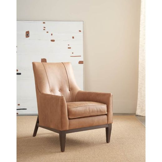 Picture of Thatcher Wood Frame Chair Leather